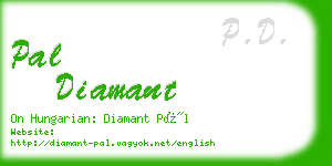 pal diamant business card